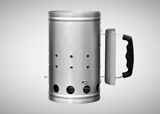 Bbq Lighter Charcoal Fire Starter Chimney With Handle Portable Barbeque Grill Accessories 10.2"