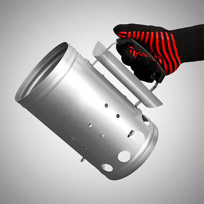 Bbq Lighter Charcoal Fire Starter Chimney With Handle Portable Barbeque Grill Accessories 10.2"