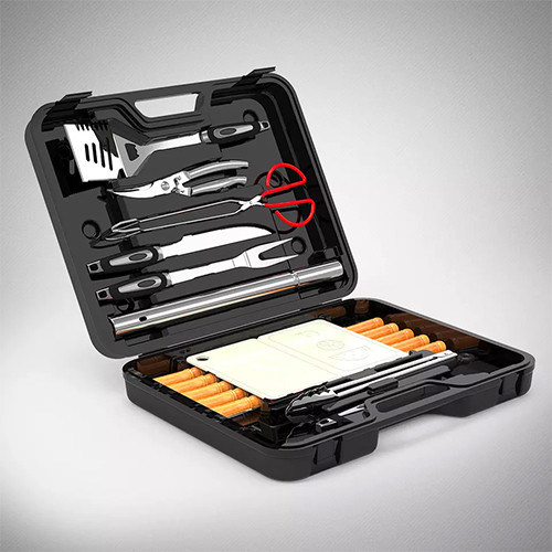 29pcs Stainless Steel Barbeque Tool Set Luxury Grill Kitchen Accessories Kit