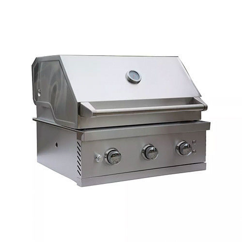 28 Inch 3 Burner Gas Grill Built In Bbq 12000 Btu Side Burner grill